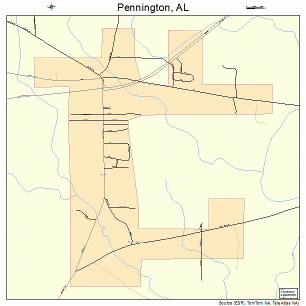 Pennington, AL street map