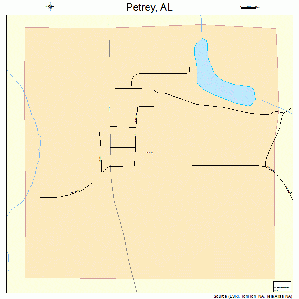 Petrey, AL street map