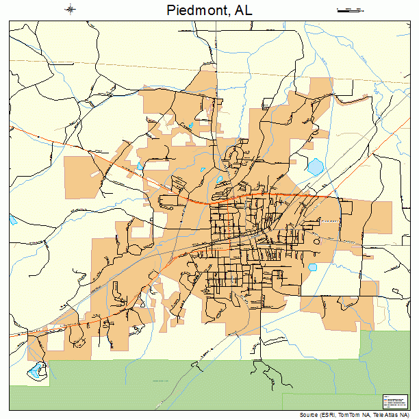 Piedmont, AL street map