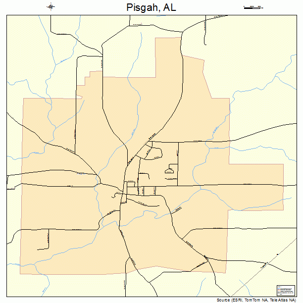 Pisgah, AL street map