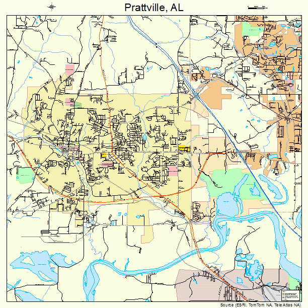 Prattville, AL street map