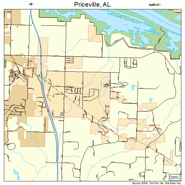 Priceville, AL street map