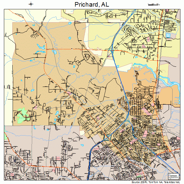 Prichard, AL street map