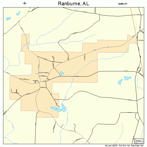 Ranburne, AL street map