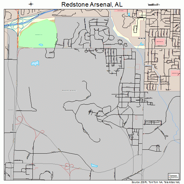 Redstone Arsenal, AL street map