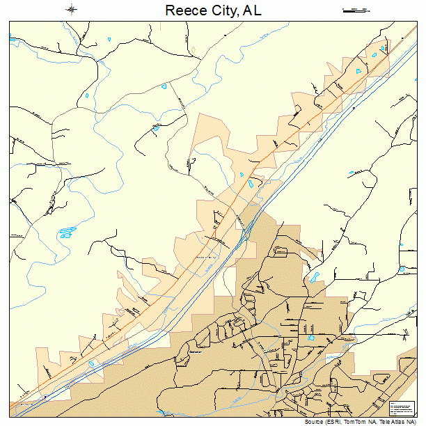 Reece City, AL street map