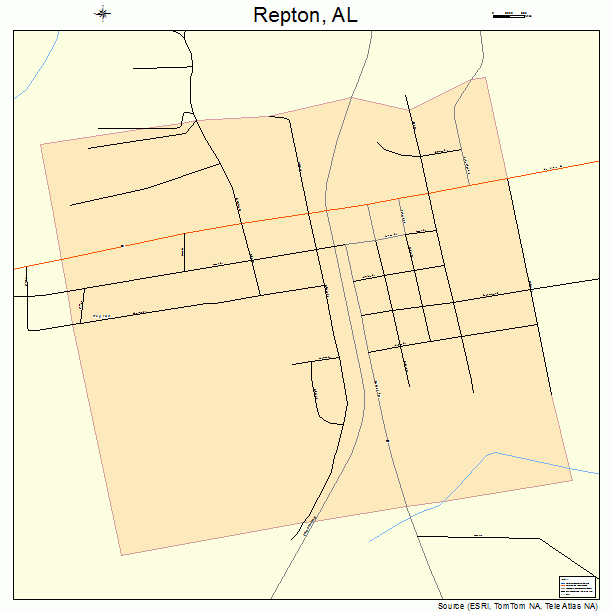 Repton, AL street map