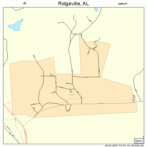 Ridgeville, AL street map