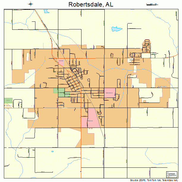 Robertsdale, AL street map