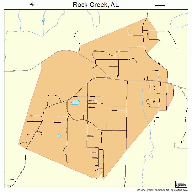 Rock Creek, AL street map