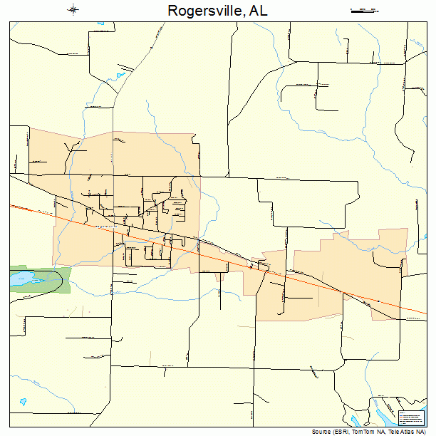 Rogersville, AL street map