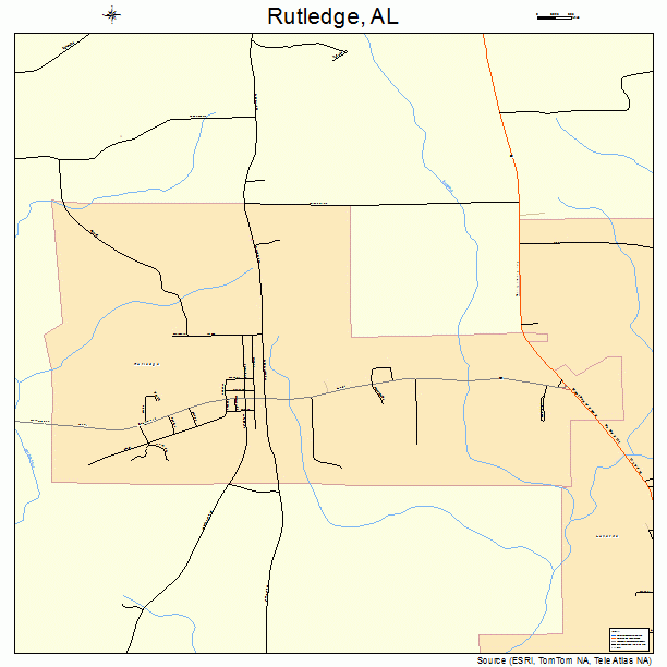 Rutledge, AL street map