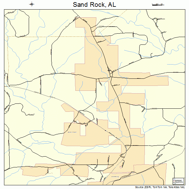 Sand Rock Alabama Street Map 0167920