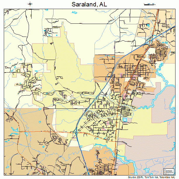 Saraland, AL street map