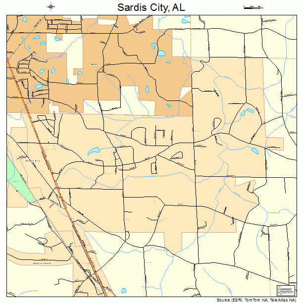 Sardis City, AL street map