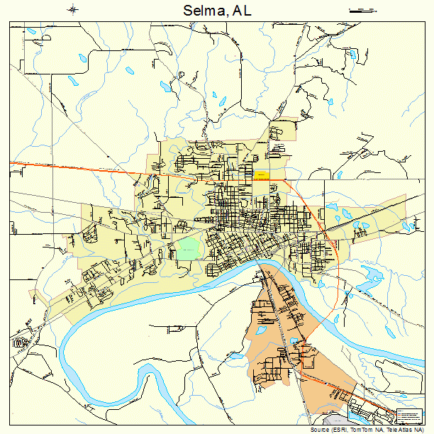 Selma, AL street map