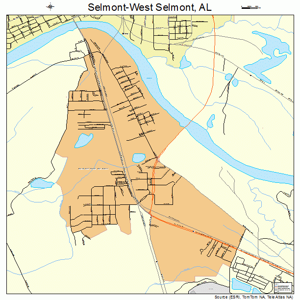 Selmont-West Selmont, AL street map