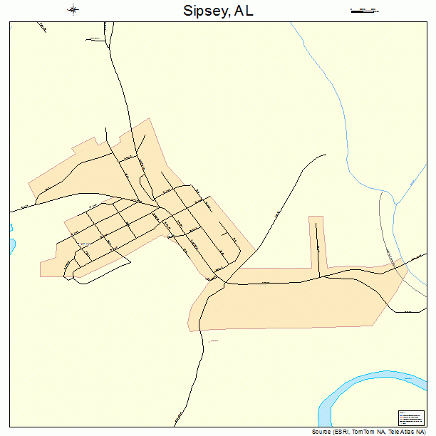 Sipsey, AL street map