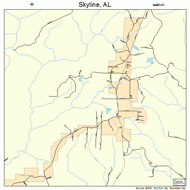 Skyline, AL street map