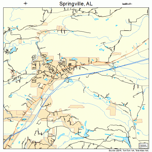 Springville, AL street map