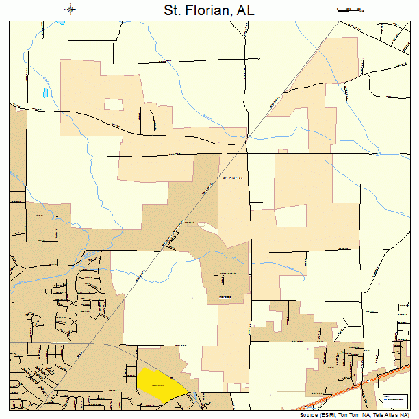 St. Florian, AL street map
