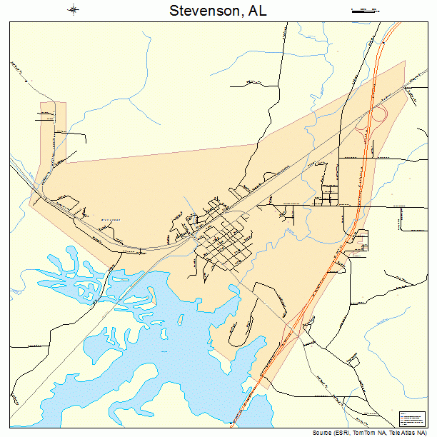 Stevenson, AL street map