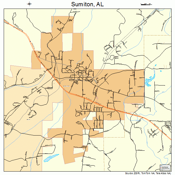 Sumiton, AL street map