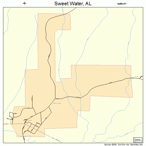 Sweet Water, AL street map