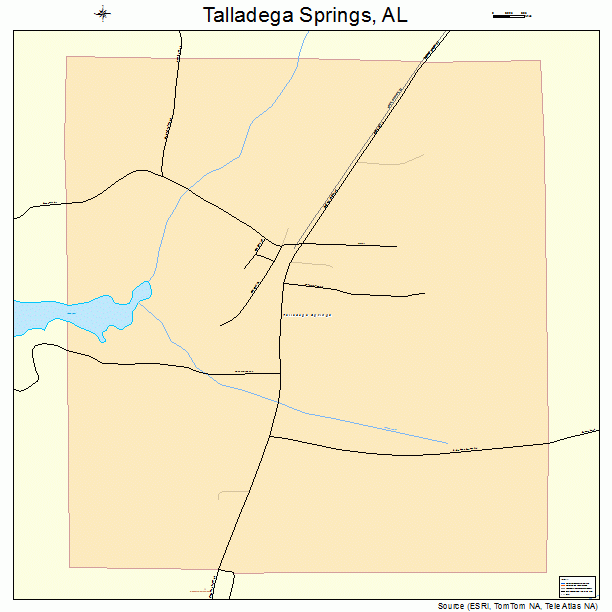 Talladega Springs, AL street map