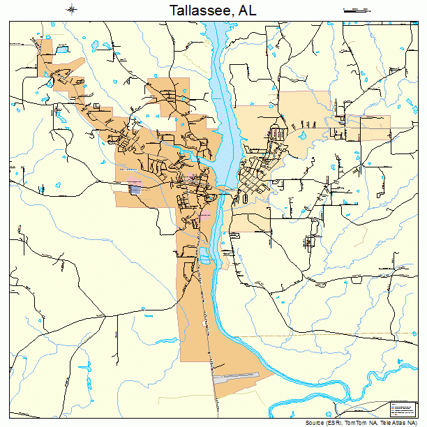 Tallassee, AL street map