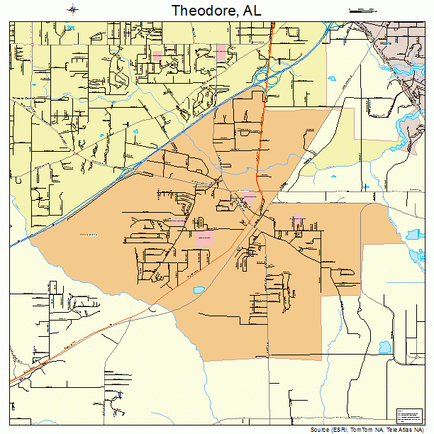 Theodore, AL street map