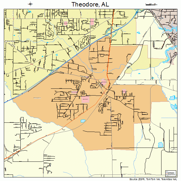 Theodore Alabama Street Map 0175768