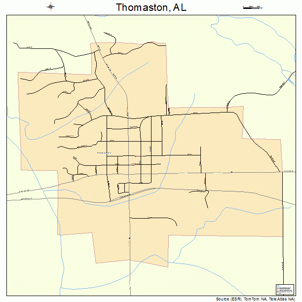 Thomaston, AL street map