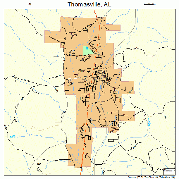Thomasville, AL street map