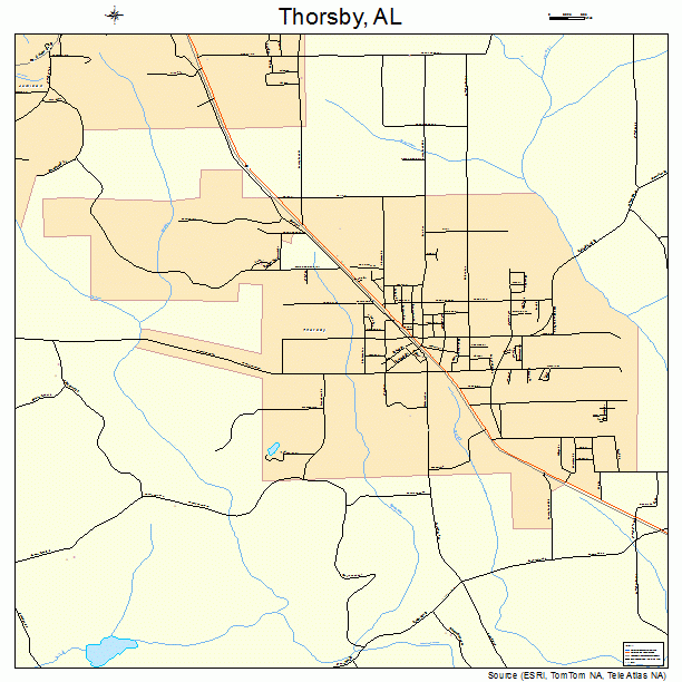 Thorsby, AL street map