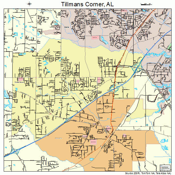 Tillmans Corner, AL street map