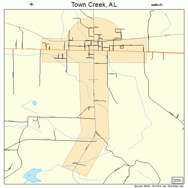 Town Creek, AL street map