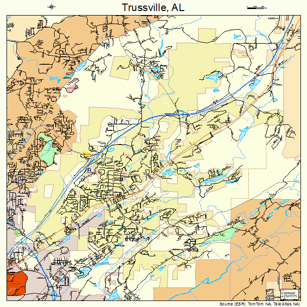 Trussville, AL street map