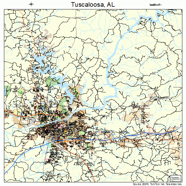 Tuscaloosa, AL street map