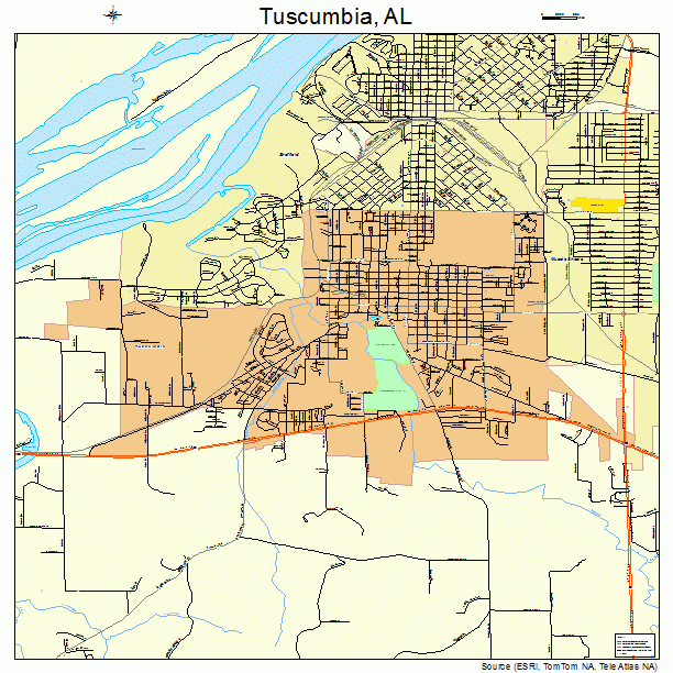 Tuscumbia, AL street map