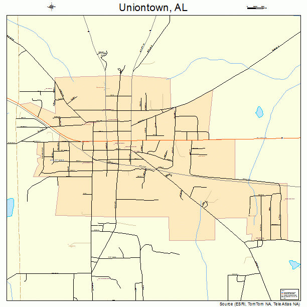 Uniontown, AL street map