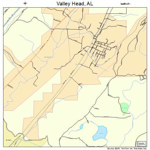 Valley Head, AL street map