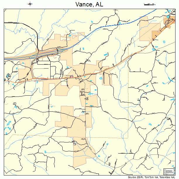 Vance, AL street map