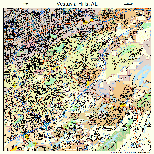 Vestavia Hills, AL street map