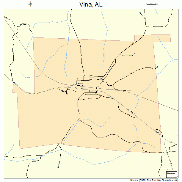 Vina, AL street map