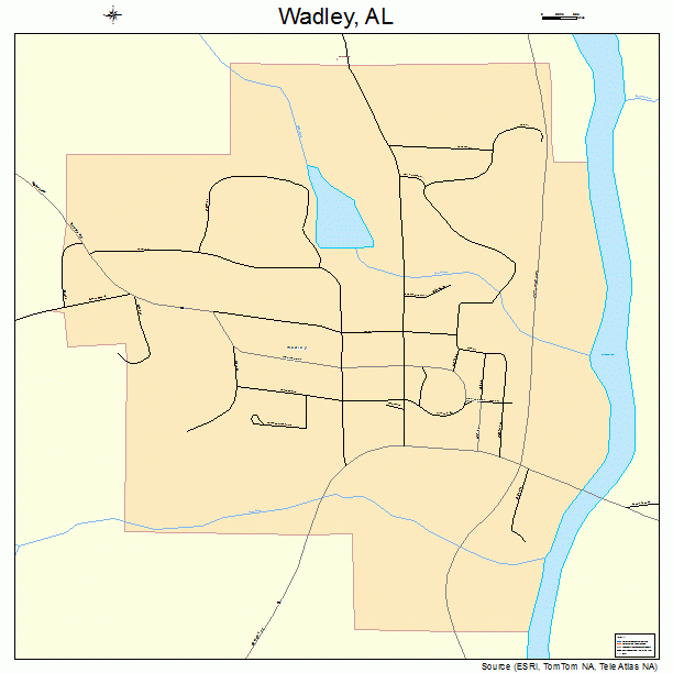 Wadley, AL street map