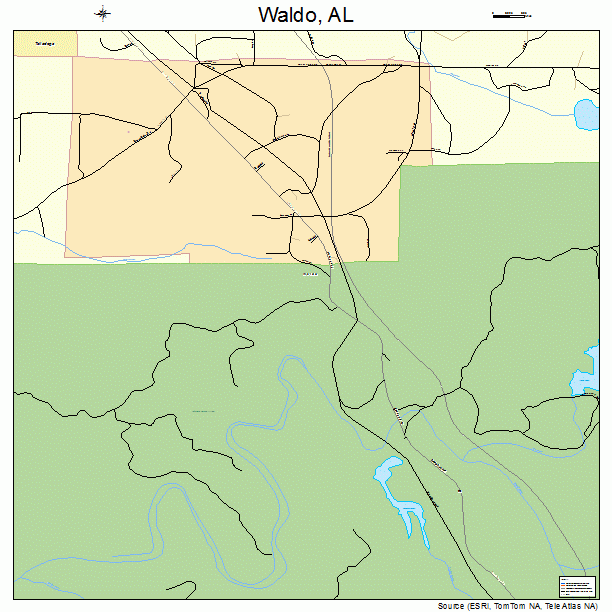 Waldo, AL street map