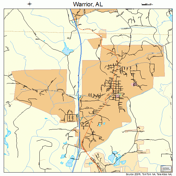 Warrior, AL street map