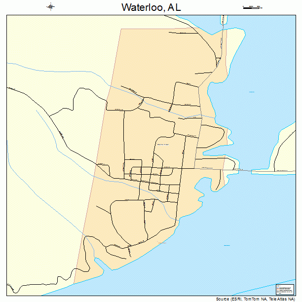 Waterloo, AL street map