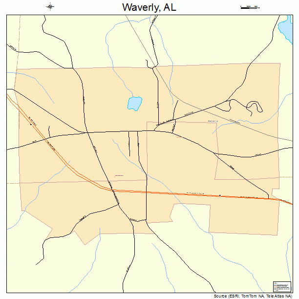 Waverly, AL street map